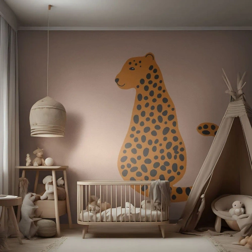 Maßgeschneiderte selbstklebende Fototapete Deluxe Sticker - Leopardenmuster ist ein modisches Muster - Für Kinder, Panther, Tiere