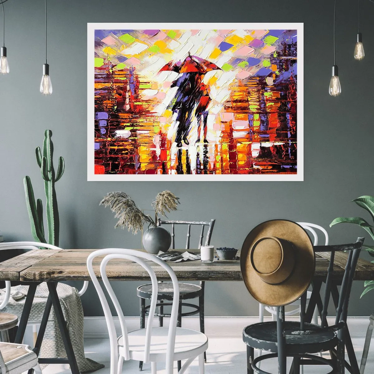 Poster - Gemeinsam durch die Nacht und den Regen - 91x61 cm