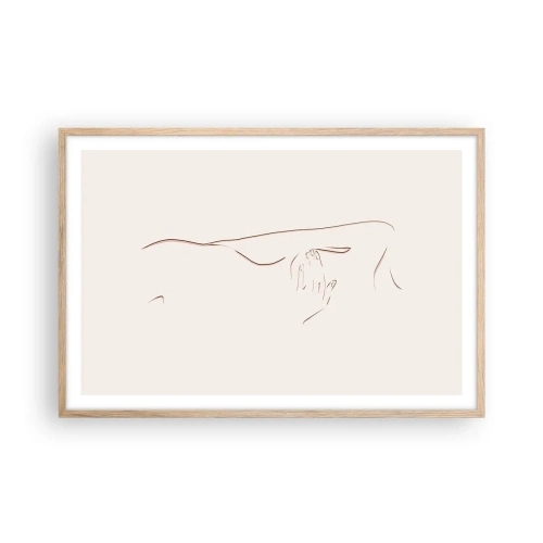 Poster in einem Rahmen aus heller Eiche - Die Form des Verlangens - 91x61 cm