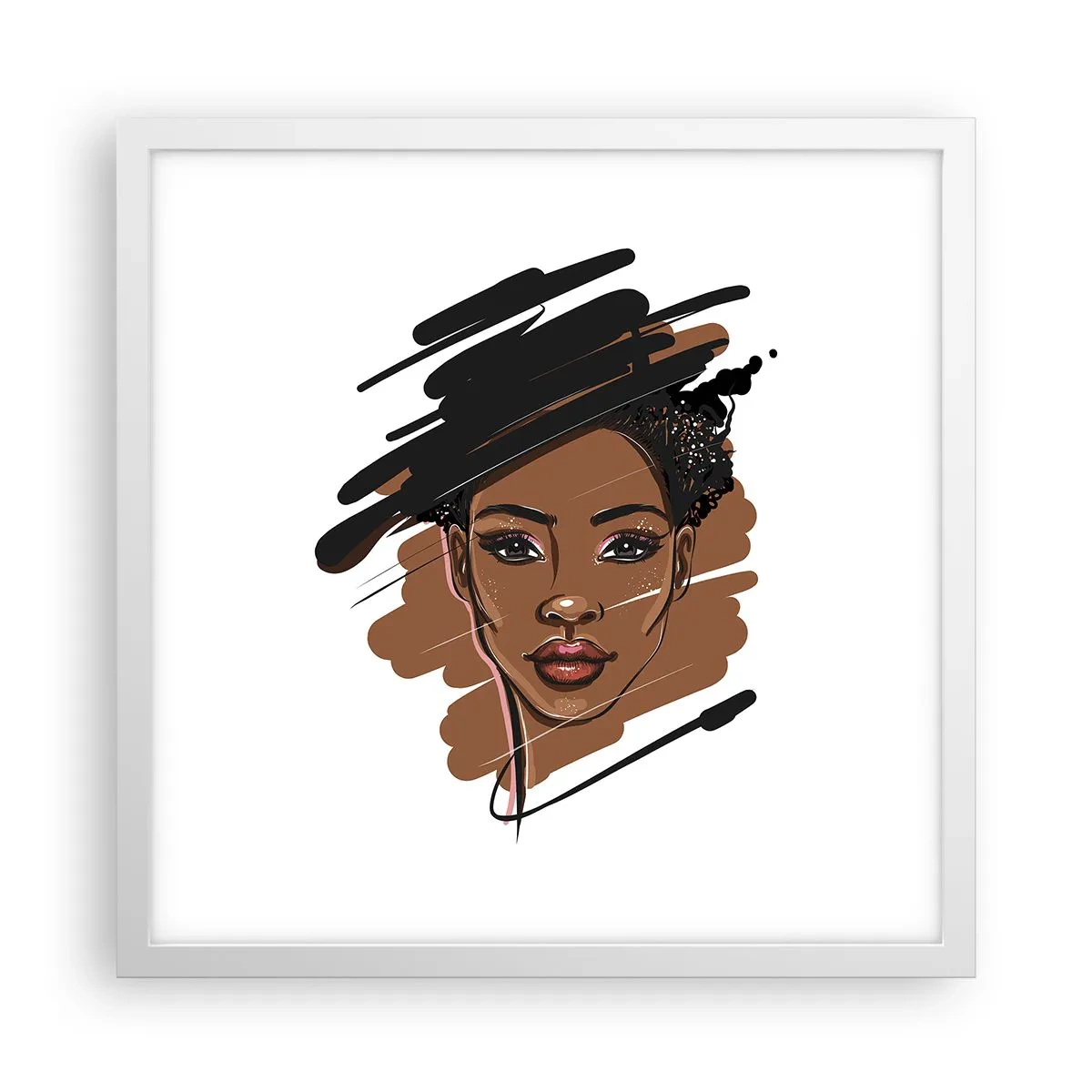 Poster in einem weißen Rahmen - Süß wie Schokolade - 40x40 cm