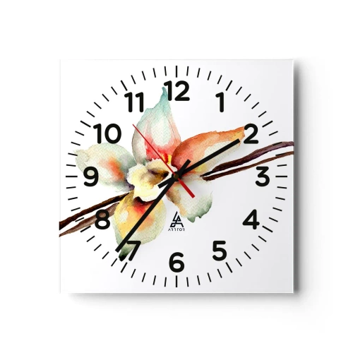 Wanduhr - Glasuhr - Süße mit Farbe verschüttet - 30x30 cm