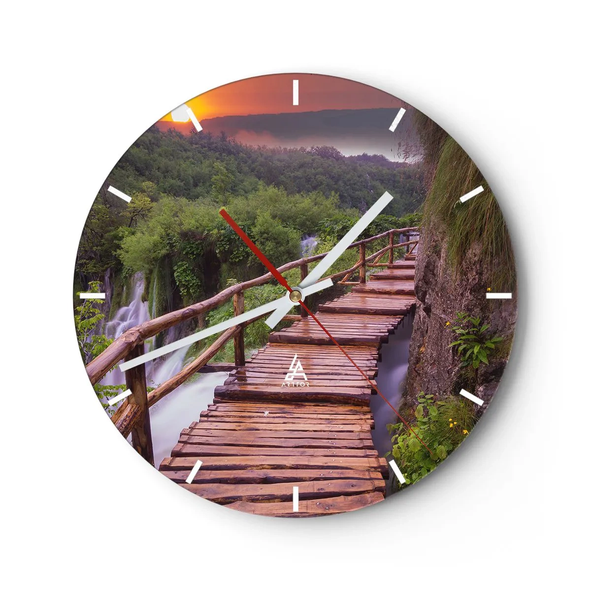 Wanduhr - Glasuhr - Schönheit jenseits des Glaubens - 40x40 cm