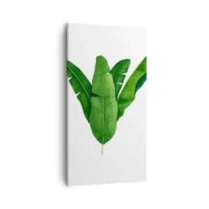 Bild auf Leinwand - Leinwandbild - Grüne Symmetrie - 55x100 cm