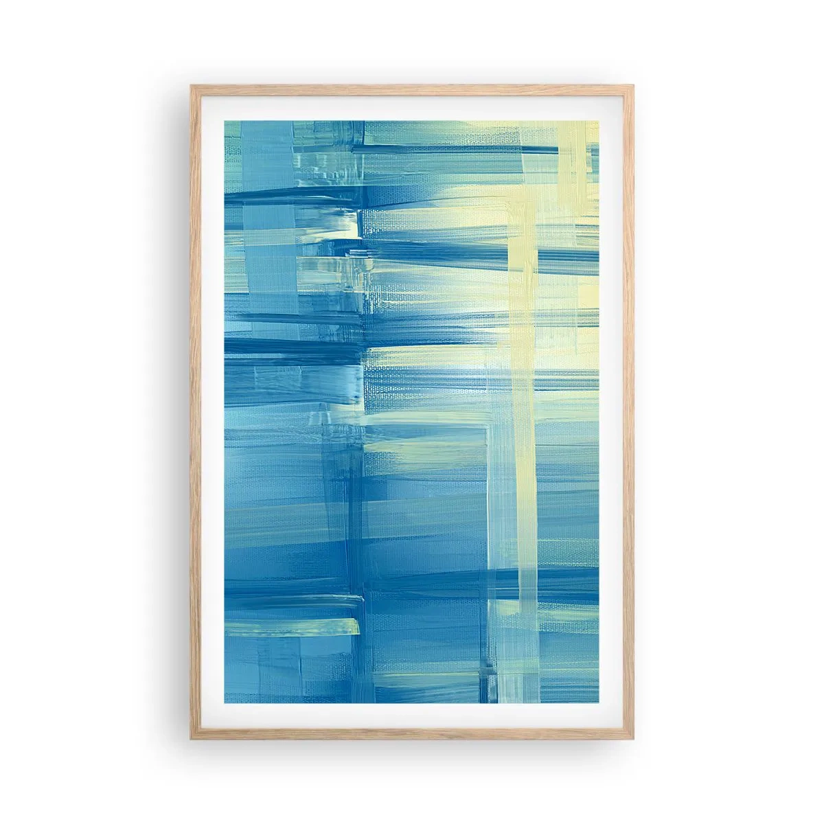 Poster in einem Rahmen aus heller Eiche - Komposition in Türkis - 61x91 cm