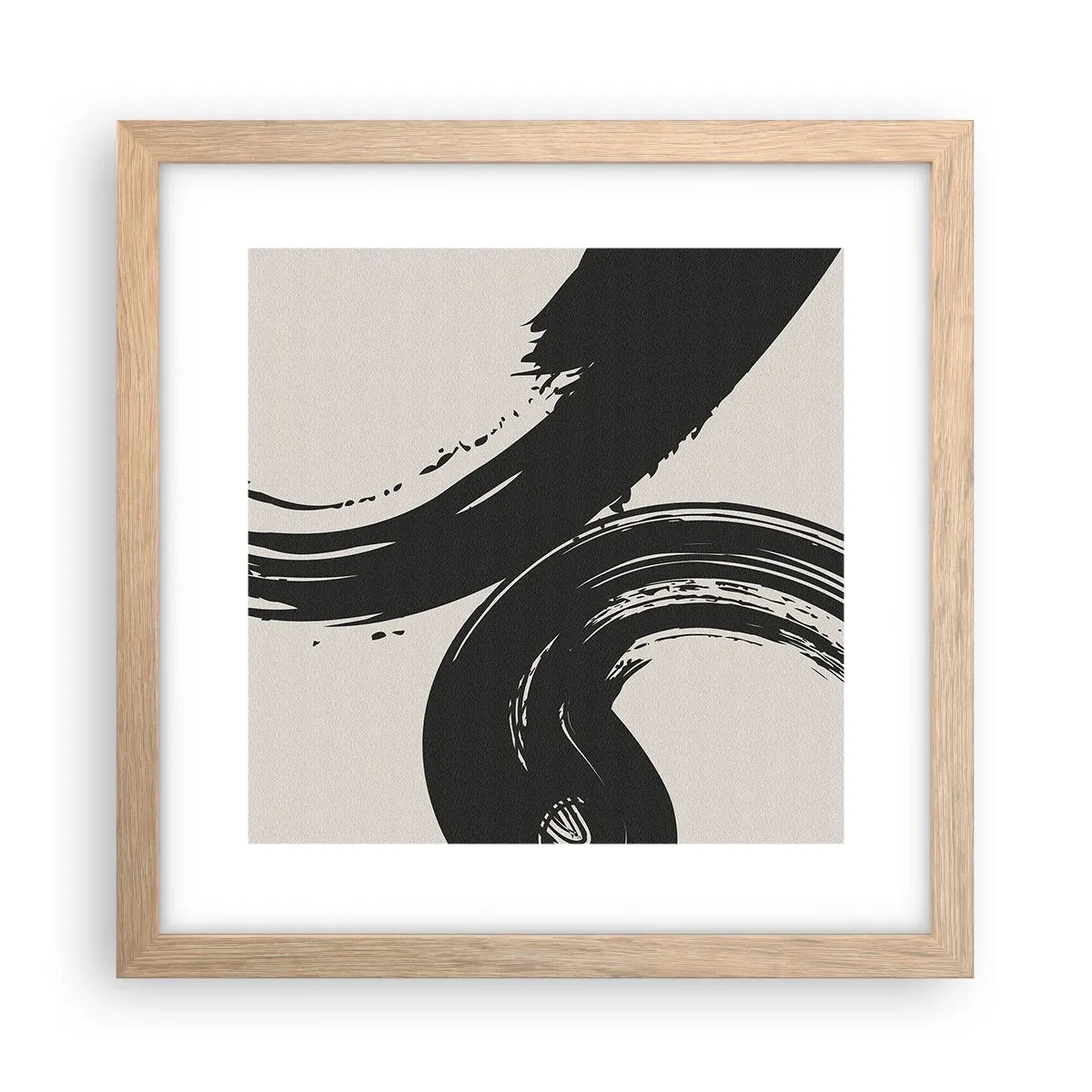 Poster in einem Rahmen aus heller Eiche - Ausladend und kreisförmig - 30x30 cm