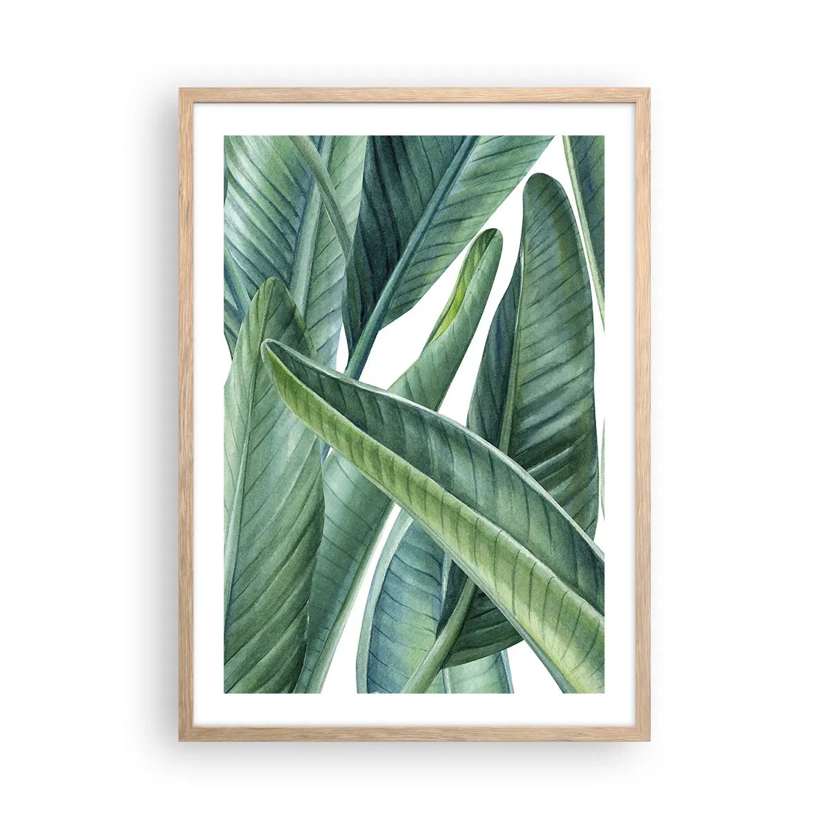 Poster in einem Rahmen aus heller Eiche - An und für sich Grün - 50x70 cm