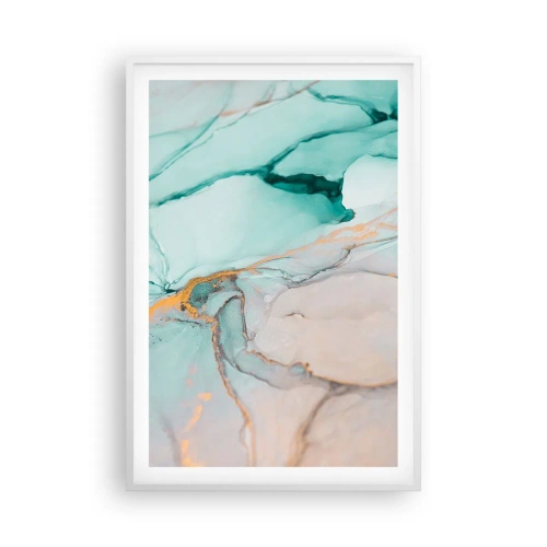 Poster in einem weißen Rahmen - Ein Tanz der Formen und Farben - 61x91 cm