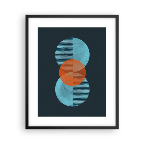 Poster in einem schwarzem Rahmen - Symmetrische Komposition - 40x50 cm