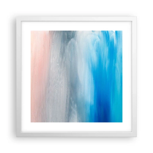 Poster in einem weißen Rahmen - Elemente: Luft - 40x40 cm