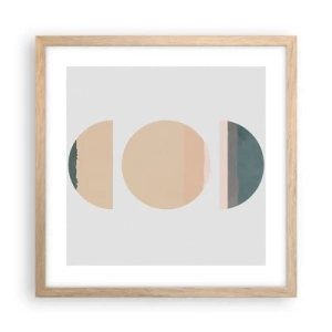 Poster in einem Rahmen aus heller Eiche - Ein Rad hinter dem anderen… - 40x40 cm