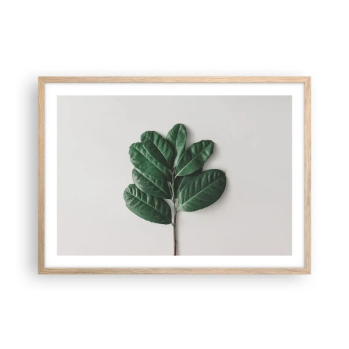 Poster in einem Rahmen aus heller Eiche - Eine Zeichnung purer Natur - 70x50 cm