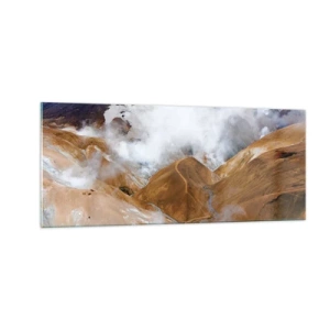 Glasbild - Bild auf glas - Islands rohe Schönheit - 100x40 cm