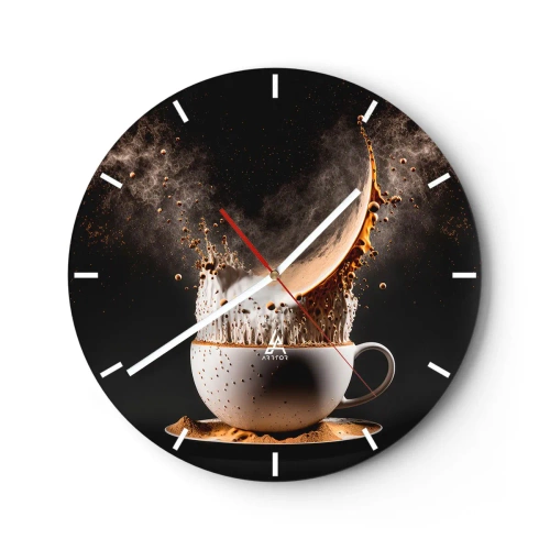 Wanduhr - Glasuhr - Geschmacksexplosion - 40x40 cm