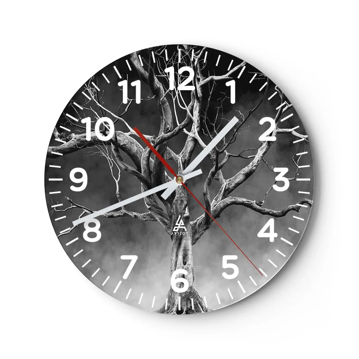 Wanduhr - Glasuhr - Ursprünglich und heilig - 40x40 cm