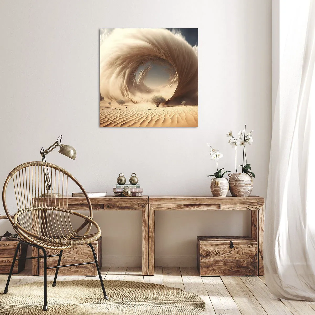 Bild auf Leinwand - Leinwandbild - Geöffnetes Portal - 60x60 cm