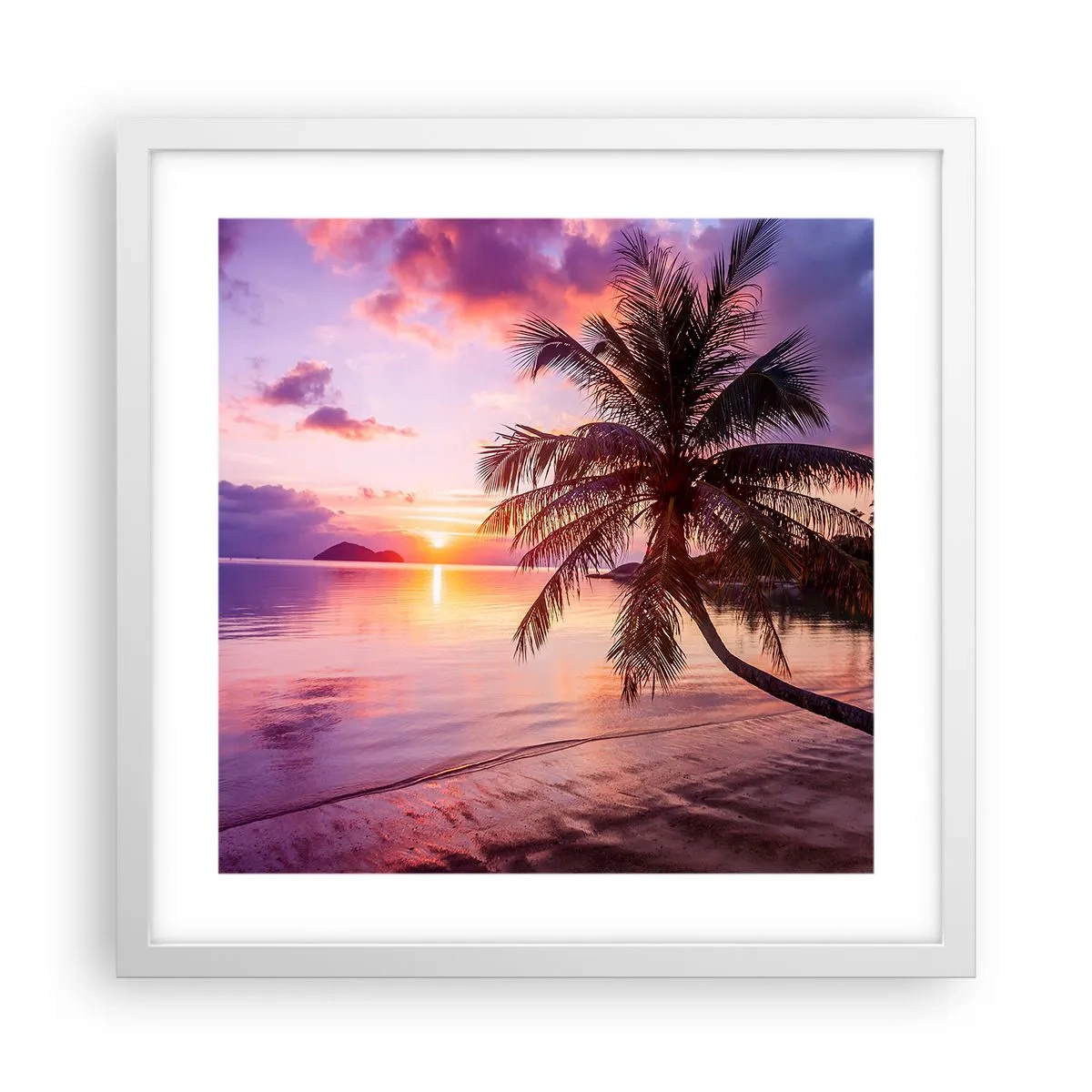 Poster in einem weißen Rahmen - Behaglichkeit bis zum Horizont - 40x40 cm