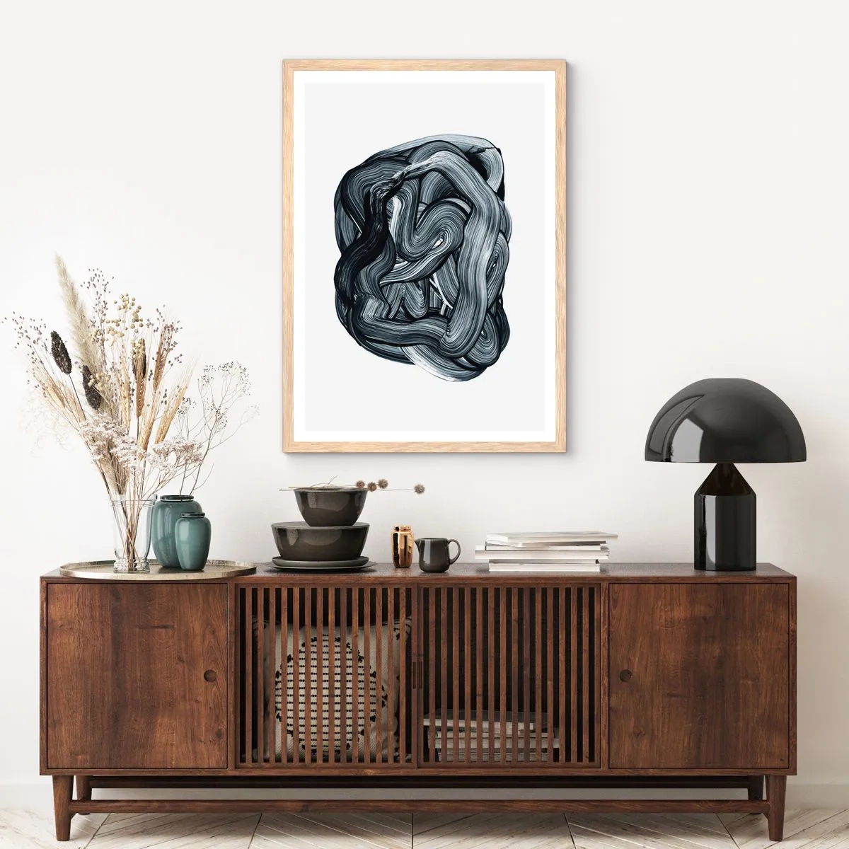 Poster in einem Rahmen aus heller Eiche - Es ist nicht so einfach - 30x40 cm