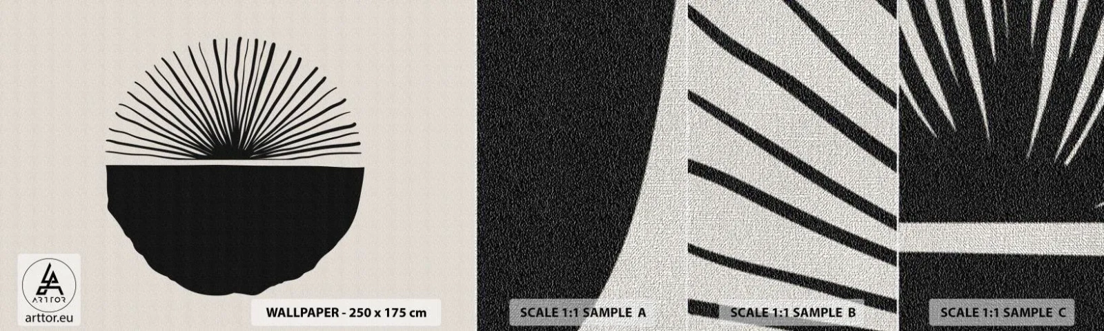 Fototapeten Muster Premium Canvas - Eine Reihe von Möglichkeiten - Boho, Minimalistisch, Skizzieren - 100x30 cm