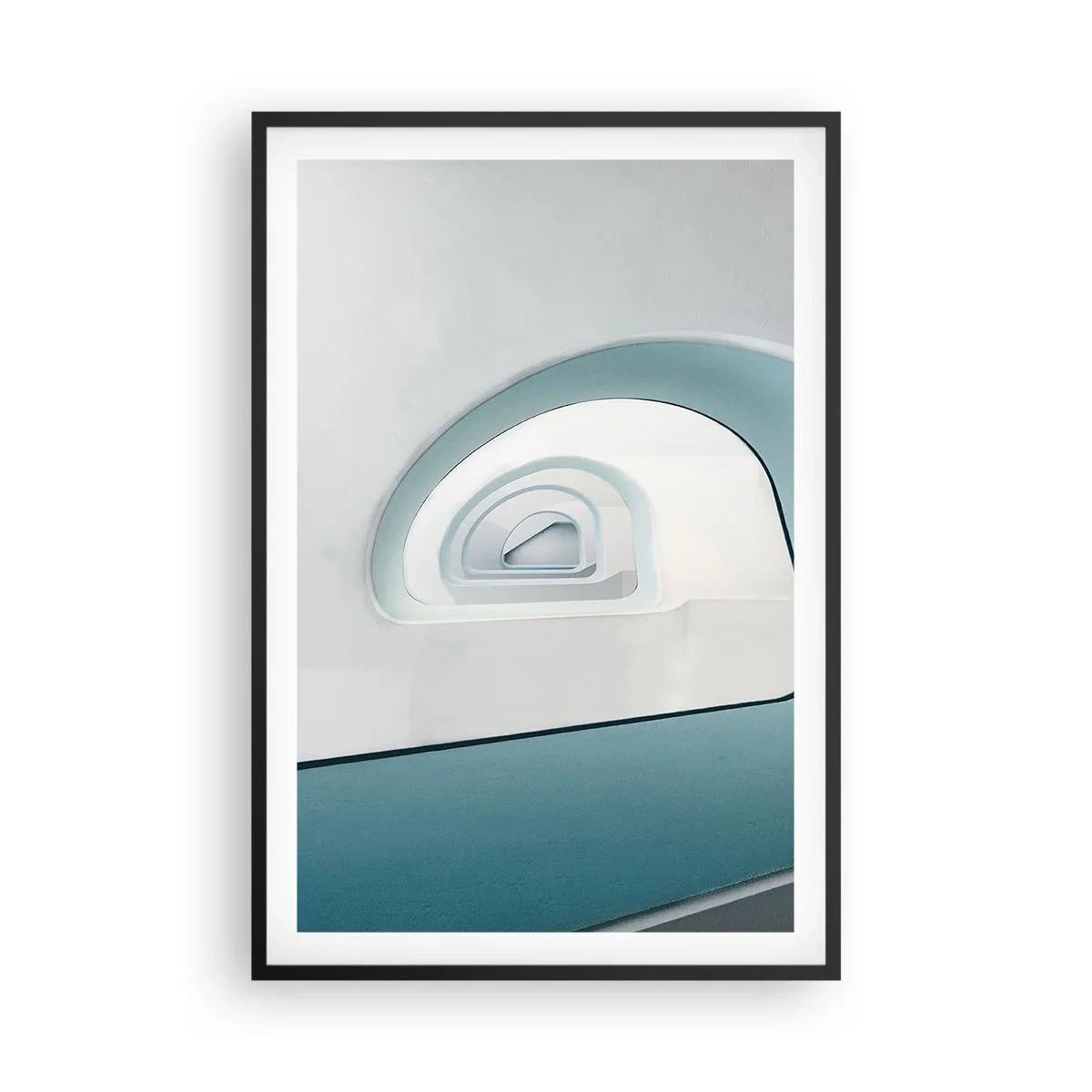Poster in einem schwarzem Rahmen - Bis zum Ende des Blaus - 61x91 cm