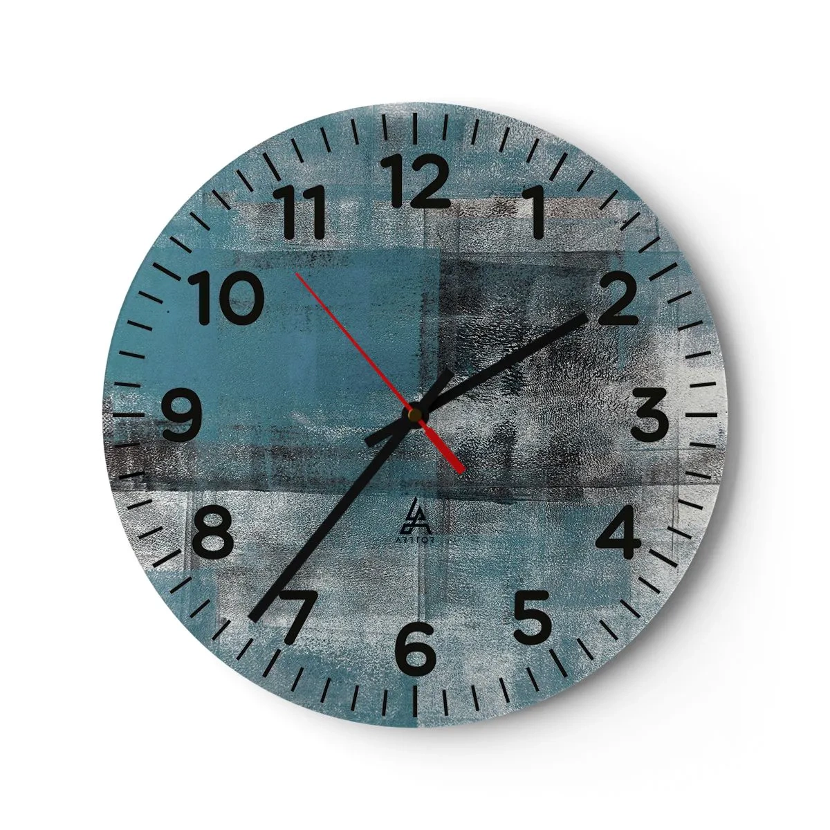 Wanduhr - Glasuhr - Wasser und Luft - 30x30 cm