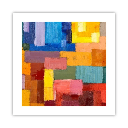 Poster - Jeder ist anders, alle bunt - 40x40 cm