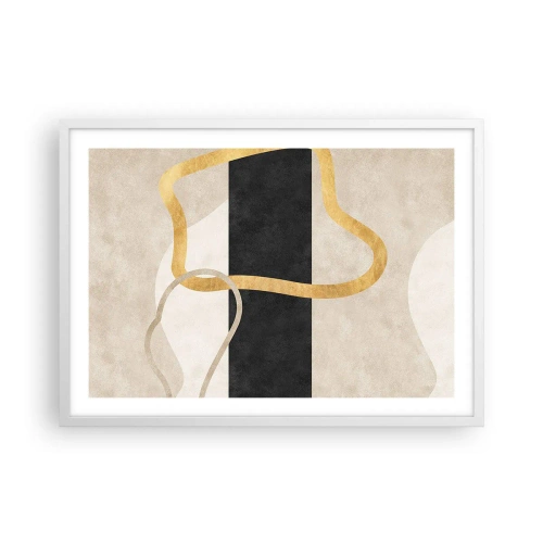Poster in einem weißen Rahmen - Schleifenformen - 70x50 cm