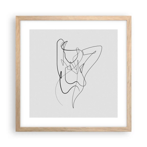 Poster in einem Rahmen aus heller Eiche - So, wie du wirklich bist ... - 40x40 cm