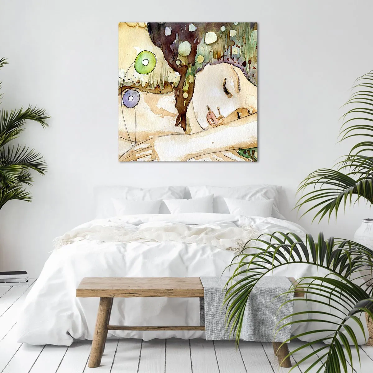 Bild auf Leinwand - Leinwandbild - Ein smaragd-violetter Traum - 30x30 cm