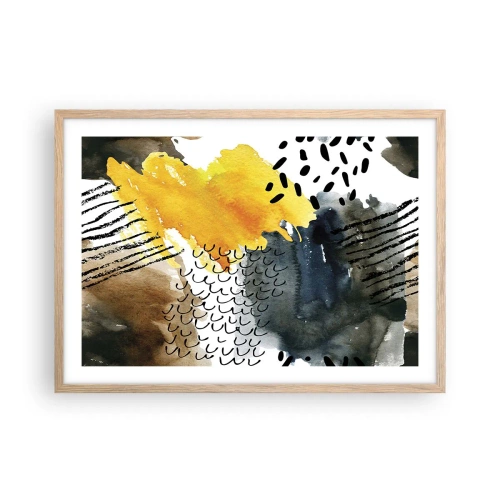 Poster in einem Rahmen aus heller Eiche - Ein Treffen der Elemente der Natur - 70x50 cm