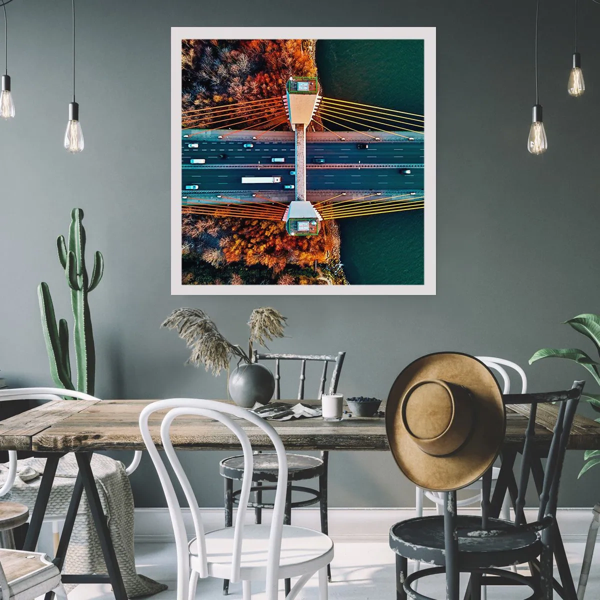 Poster - Jenseits der Gewässer, jenseits der Wälder - 60x60 cm