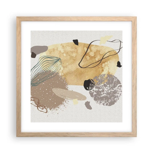 Poster in einem Rahmen aus heller Eiche - Angewandte Plumkologie - 40x40 cm