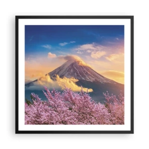 Poster in einem schwarzem Rahmen - Japanische Heiligkeit - 60x60 cm