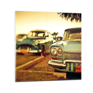 Glasbild - Bild auf glas - Wir werden abwarten und sehen - 30x30 cm