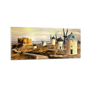 Glasbild - Bild auf glas - Don Quijote kommt gleich - 100x40 cm
