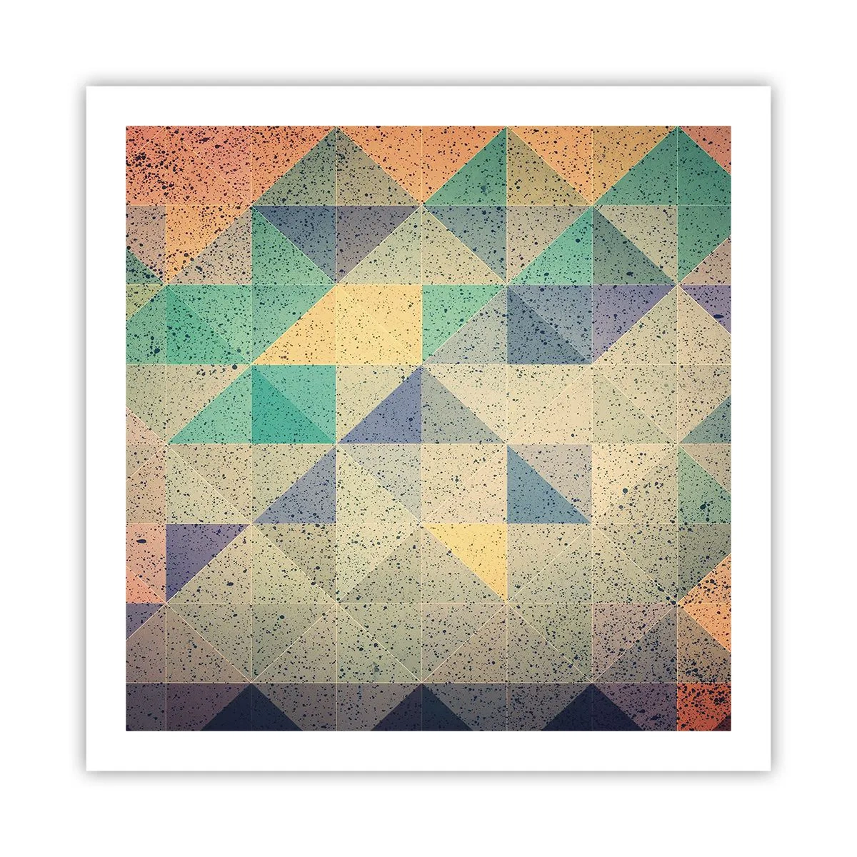 Poster - Republik der Dreiecke - 60x60 cm
