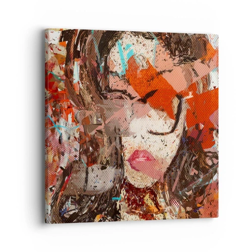 Bild auf Leinwand - Leinwandbild - Niemand weiß, was du wirklich bist - 40x40 cm