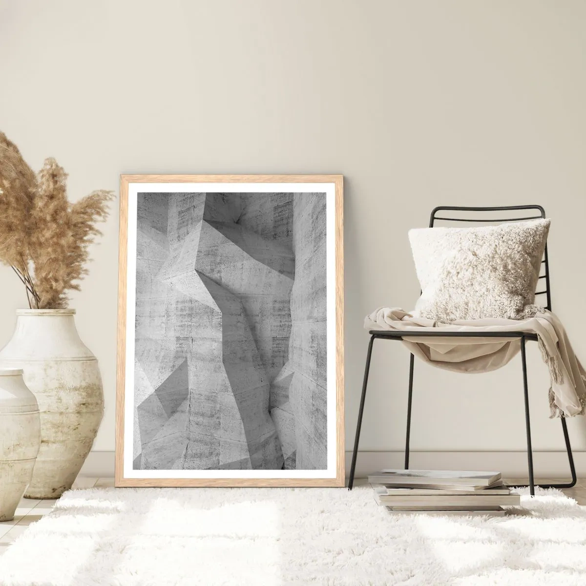 Poster in einem Rahmen aus heller Eiche - Eine echte Herausforderung - 70x100 cm