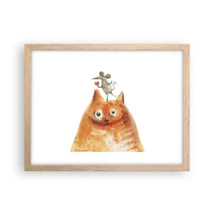 Poster in einem Rahmen aus heller Eiche - Paradoxien der Liebe - 40x30 cm