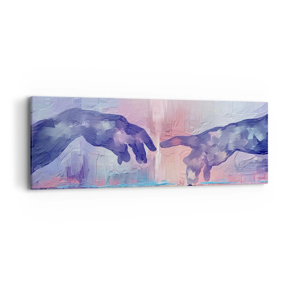 Bild auf Leinwand - Leinwandbild - Göttlicher Funke des Lebens - 90x30 cm