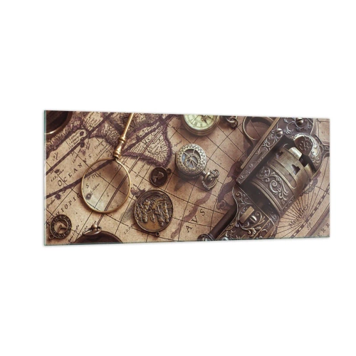 Glasbild - Bild auf glas - Das Abenteuer ruft - 100x40 cm