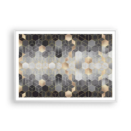 Poster in einem weißen Rahmen - Diamant-Komposition - 100x70 cm