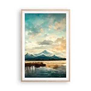 Poster in einem Rahmen aus heller Eiche - Unter dem Schutz des Himmels - 61x91 cm