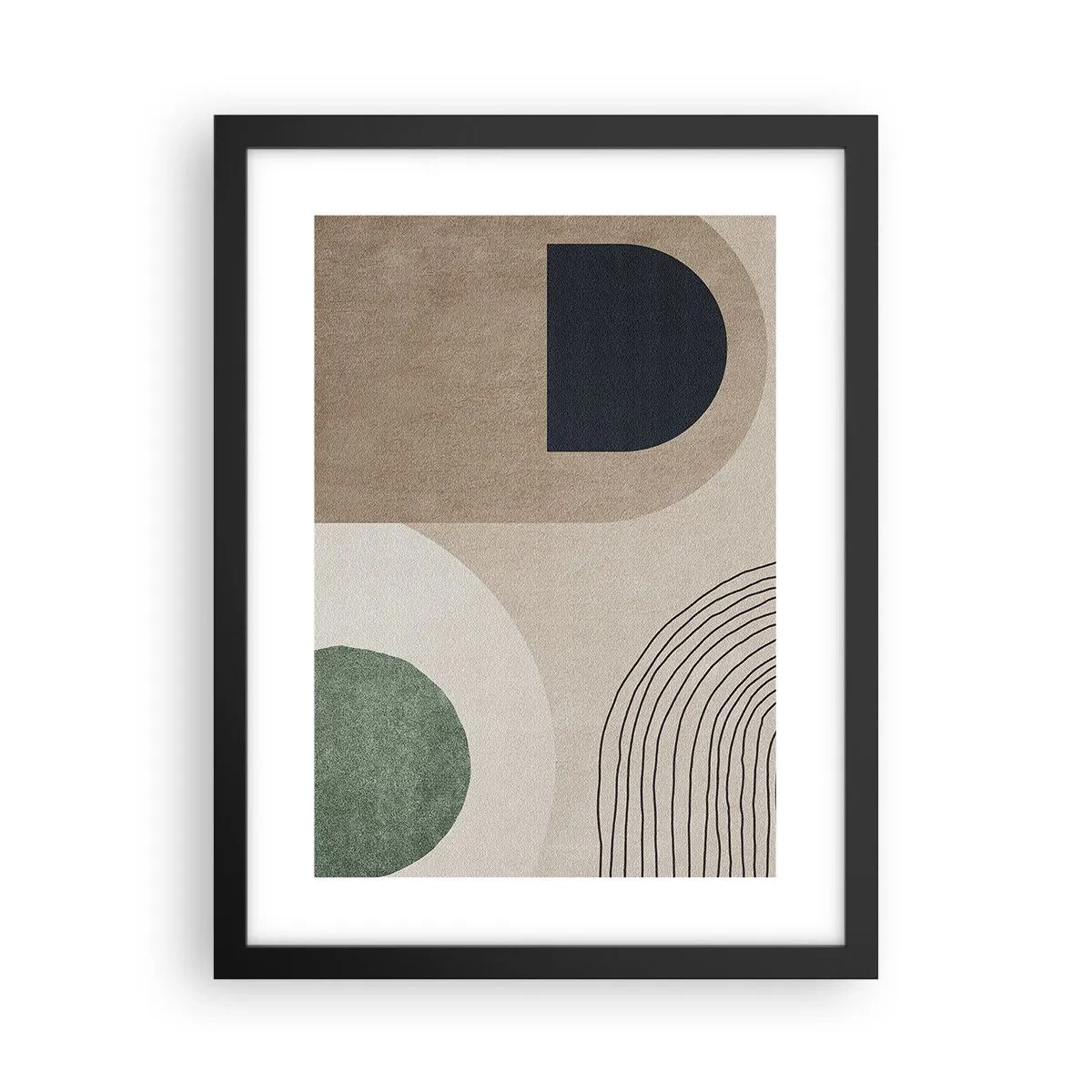 Poster in einem schwarzem Rahmen - Sanftheit des Ovals - 30x40 cm