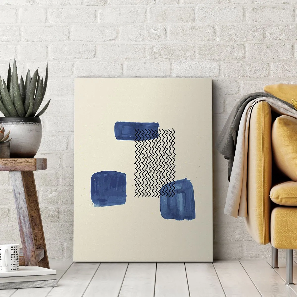 Bild auf Leinwand - Leinwandbild - Ein abstraktes Quartett - 45x80 cm