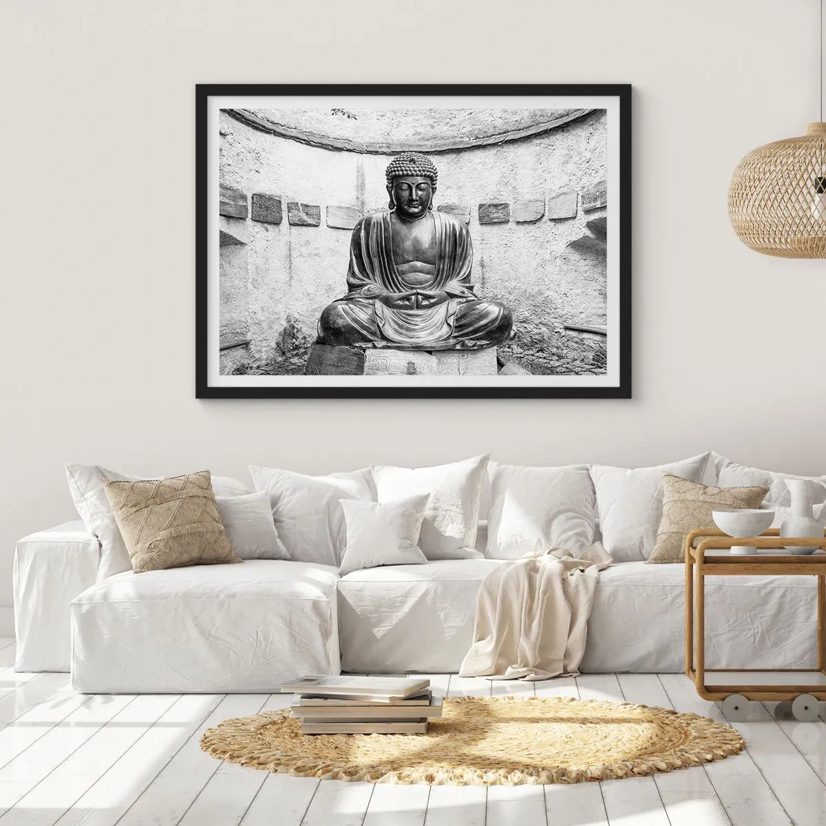Poster in einem schwarzem Rahmen - An der Quelle des Friedens - 50x40 cm