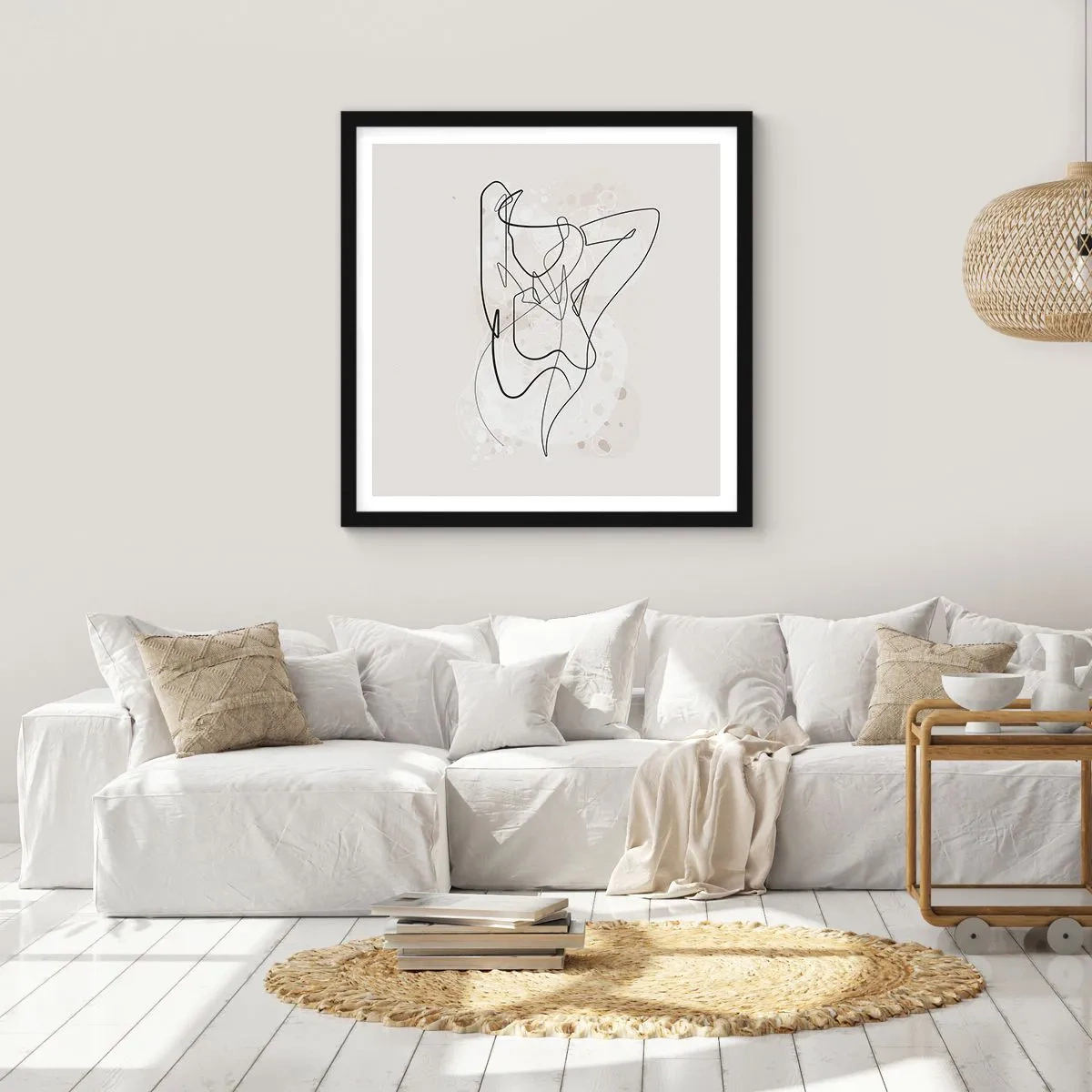 Poster in einem schwarzem Rahmen - Die Kunst der Verführung - 30x30 cm