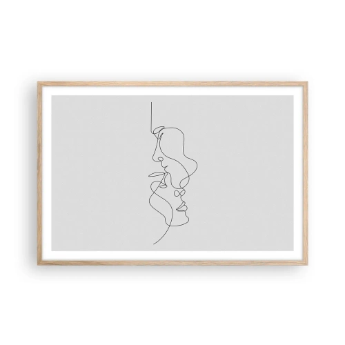 Poster in einem Rahmen aus heller Eiche - Die Hitze bitterer Begierden - 91x61 cm