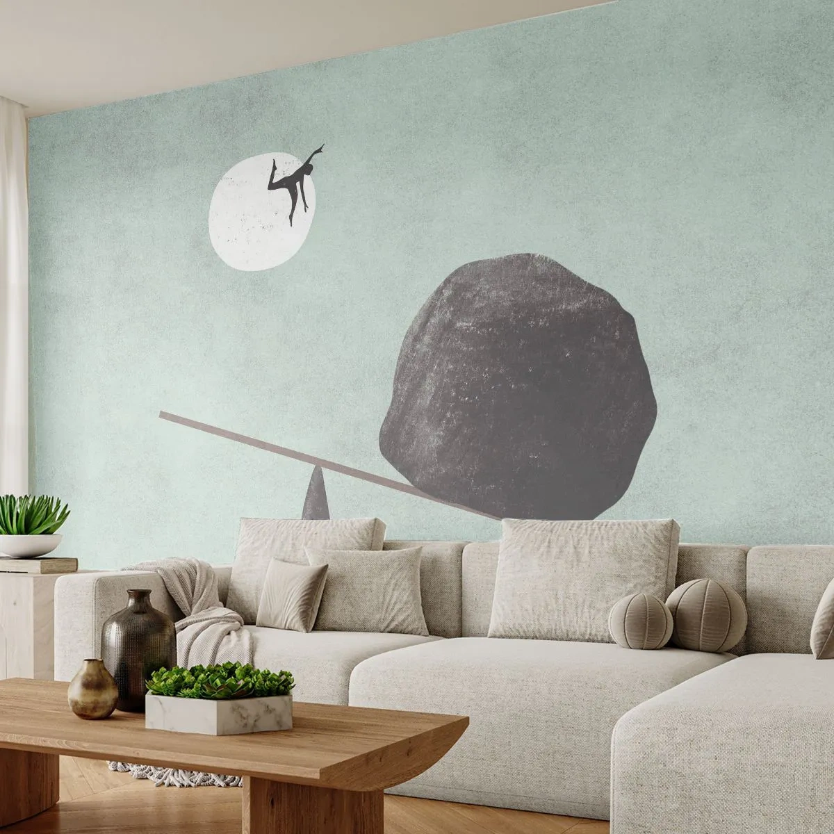 Selbstklebende Fototapete Deluxe Sticker - Erfüllte Träume - Abstraktion, Stück, Mann - 250x175 cm