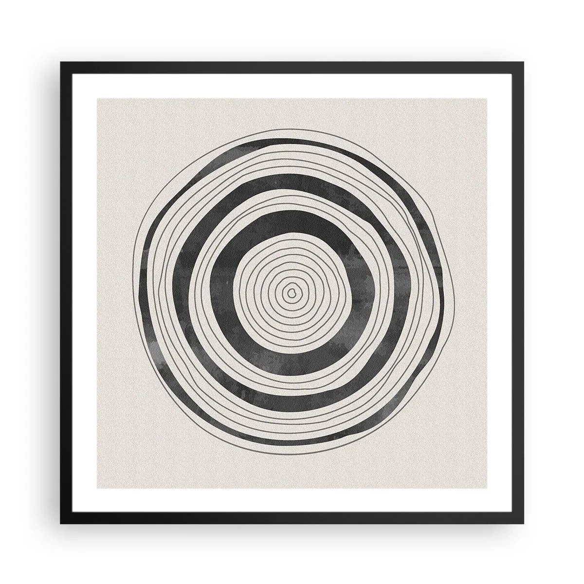 Poster in einem schwarzem Rahmen - Wichtig ist, was dazwischen liegt - 60x60 cm