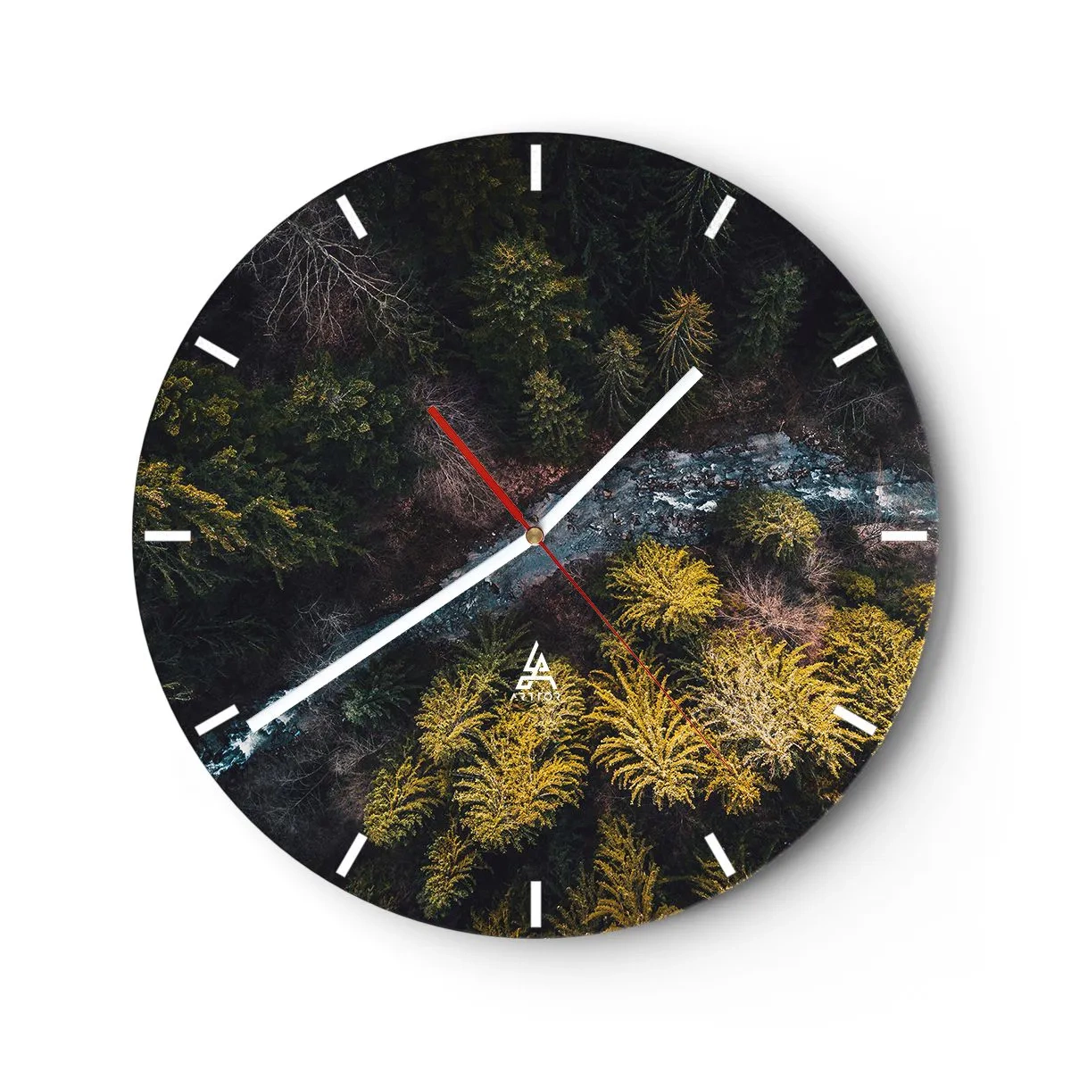 Wanduhr - Glasuhr - Schnell und immer schneller - 40x40 cm
